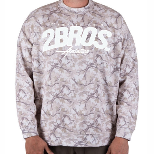 Cream Tree Camo "Members Only" Crewneck