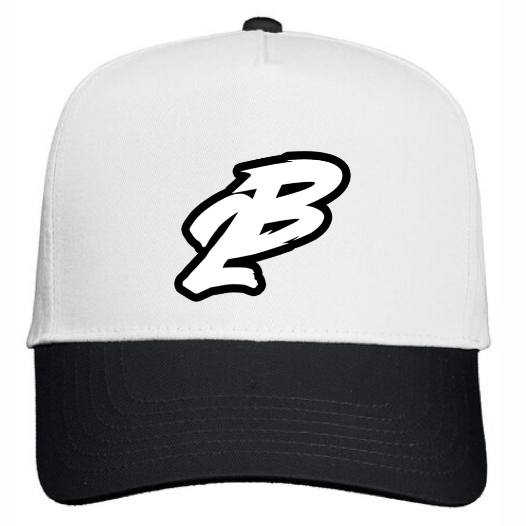 White"2B" A-Frame Hat