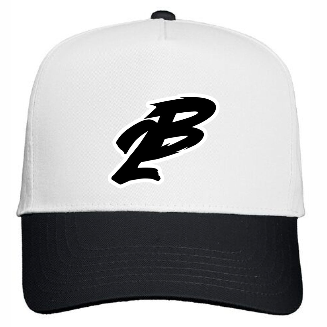 White"2B" A-Frame Hat