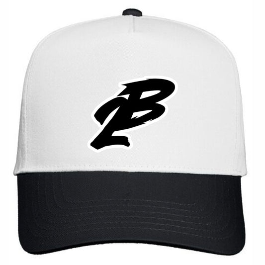 White"2B" A-Frame Hat