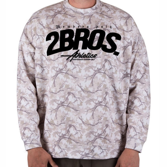 Cream Tree Camo "Members Only" Crewneck