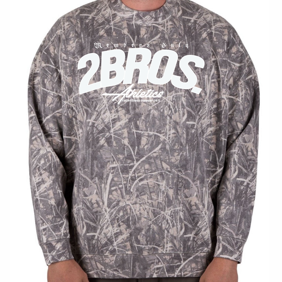 Wood Camo "Members Only" Crewneck