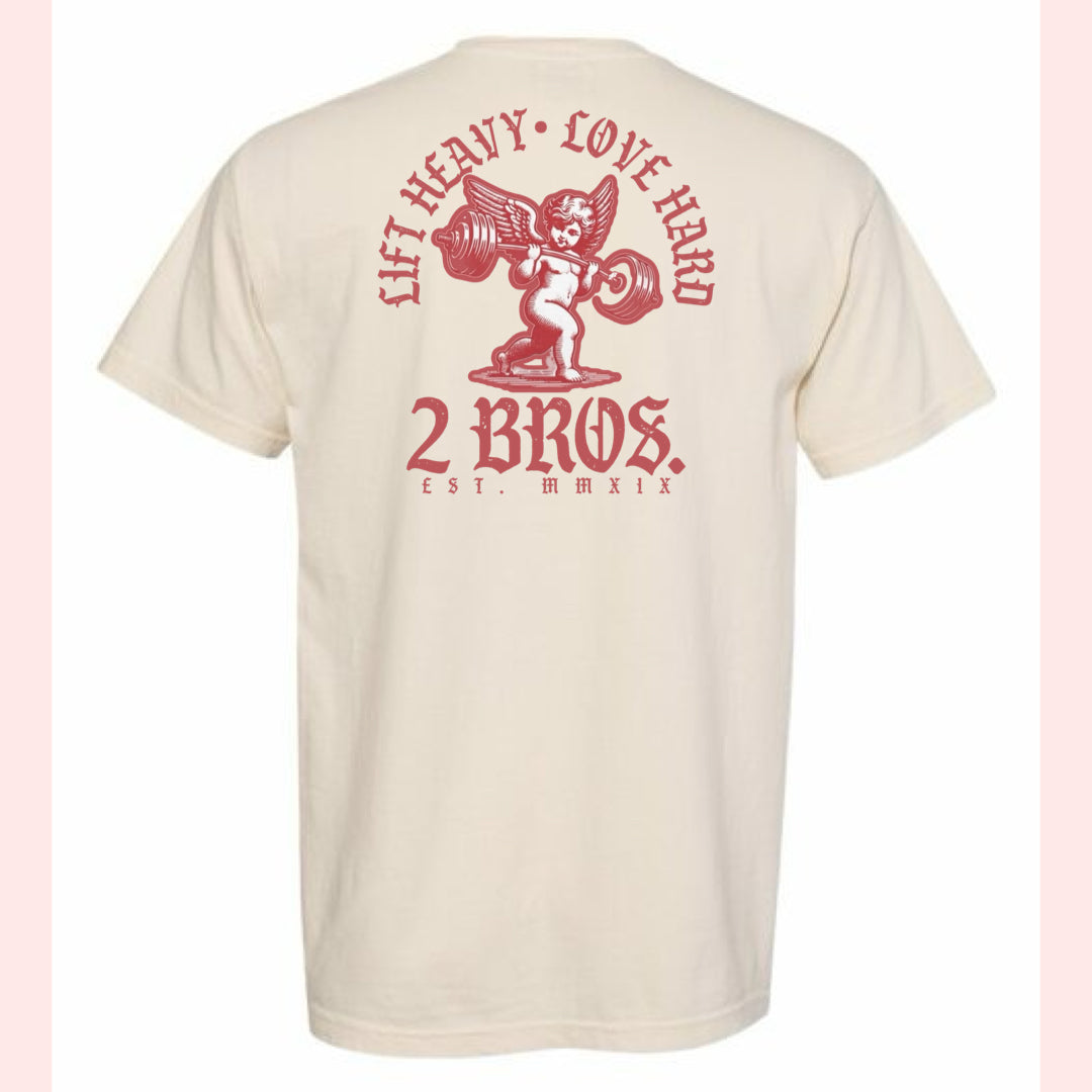 Cupid's  Lift Heavy, Love Hard Tee