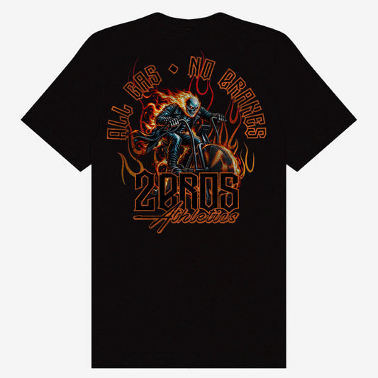 "ALL GAS- NO BRAKES" GHOSTRIDER TEE